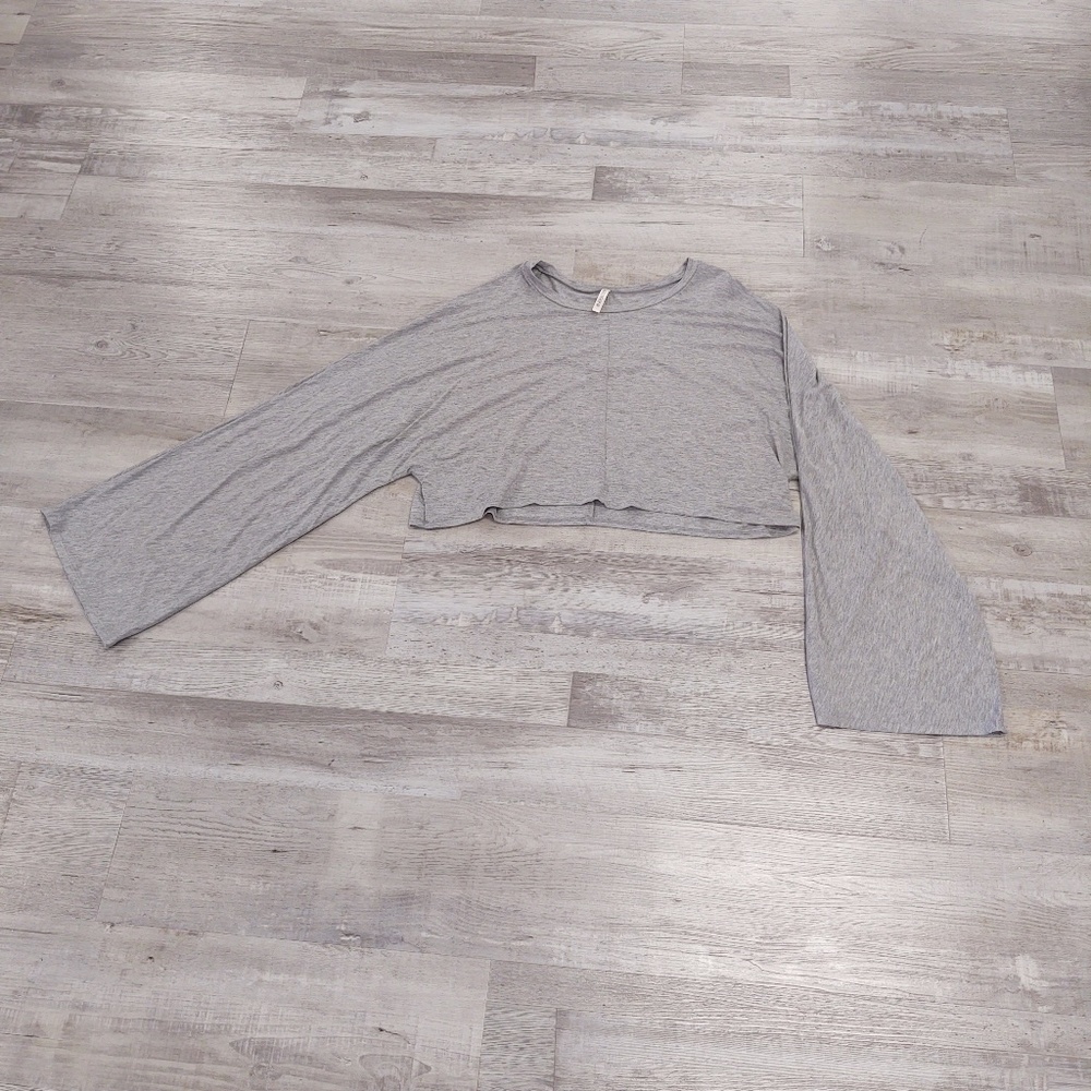 Gray Crop Top